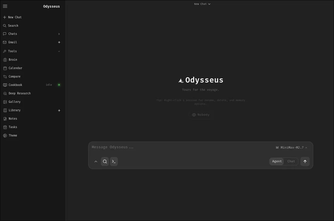 Official Odysseus AI interface used to test SearXNG web search